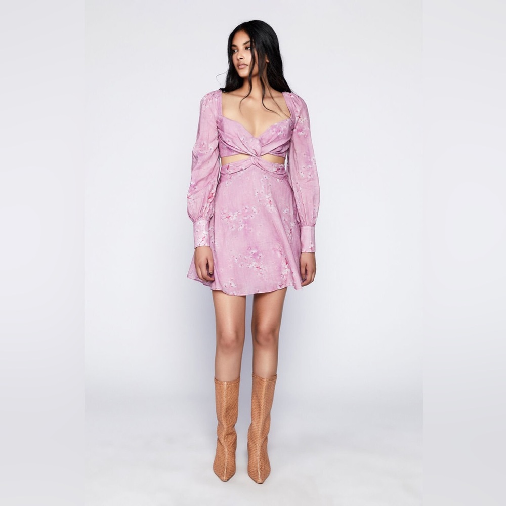 BARDOT Flortia mini dress in pink floral NWT